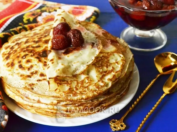 Фото готового блюда: Блины на кислом молоке без яиц