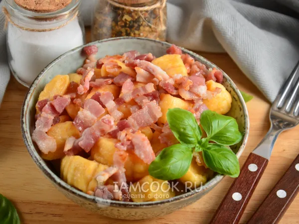 Фото блюда: Тыквенные ньокки с беконом