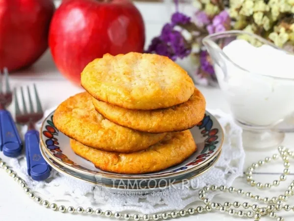 Фото блюда: Сырники с яблоками в духовке