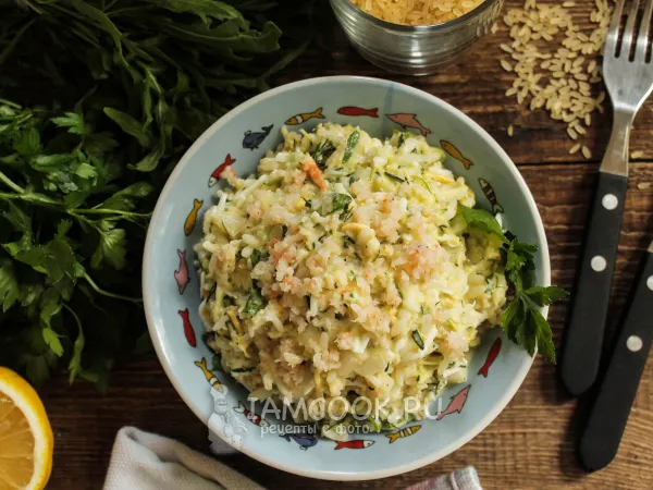 Фото блюда: Салат с мясом криля и рисом