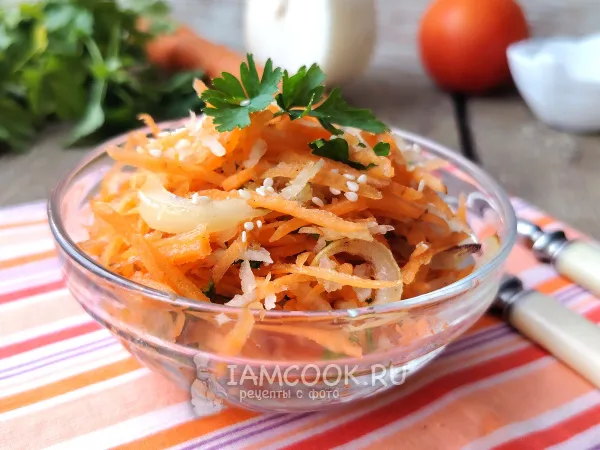 Фото блюда: Салат из дайкона с жареным луком