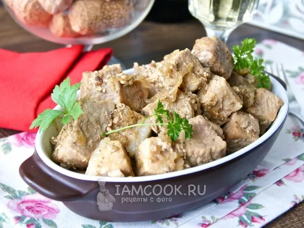 Фото блюда: Свинина в вине