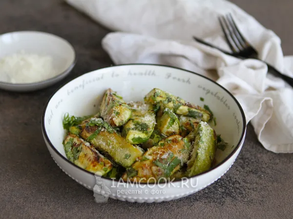 Фото блюда: Кабачки с чесноком и сыром в аэрогриле