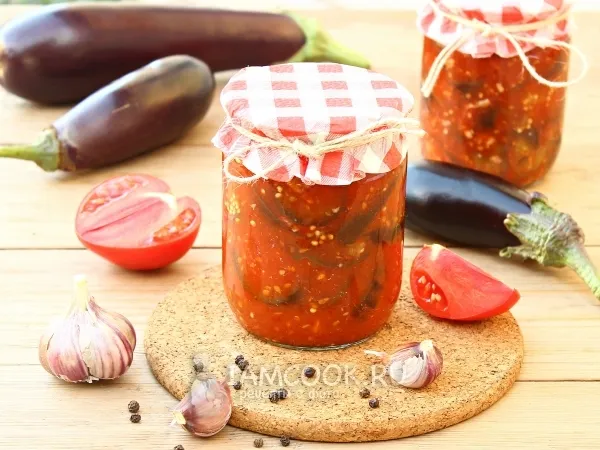 Фото блюда: Баклажаны в томате на зиму