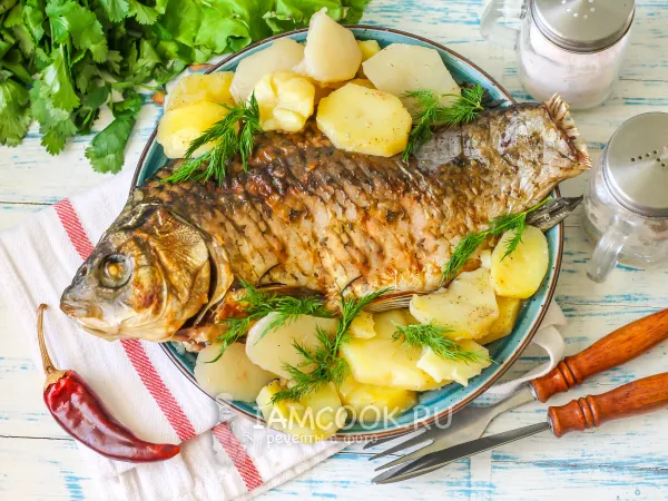 Фото блюда: Карась, запеченный в горчице