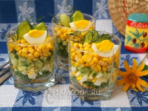 Фото готового блюда: Веррины с кукурузой, яйцом и щавелем