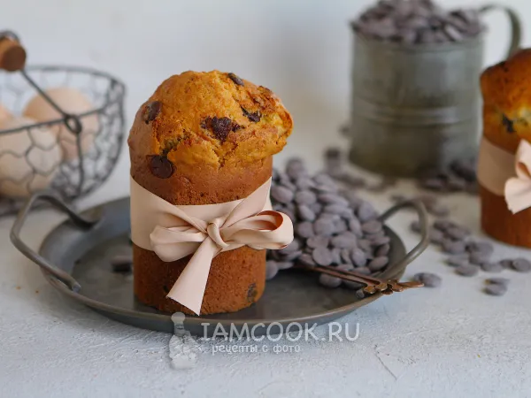 Фото готового блюда: Кулич на растительном масле без дрожжей