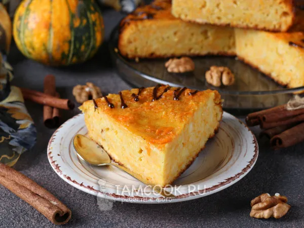 Фото блюда: Манник с тыквой на сметане
