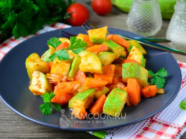 Фото блюда: Рагу из кабачков и моркови