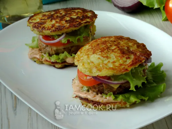 Фото готового блюда: Драник-бургер