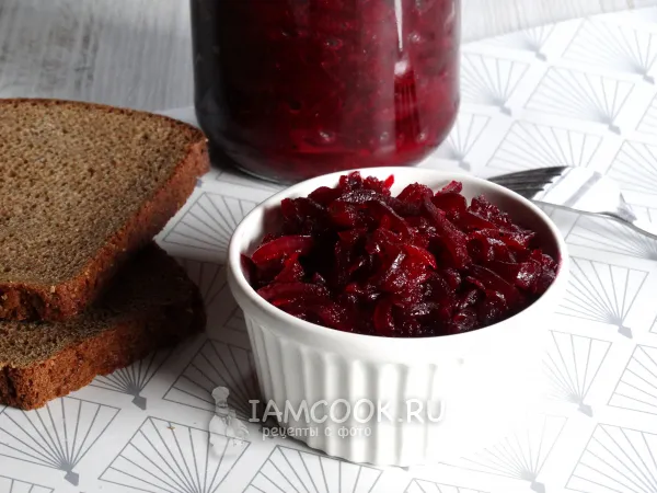 Фото блюда: Свёкла с жареным луком на зиму