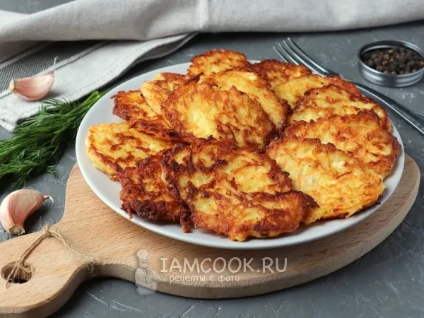 Фото блюда: Драники с творогом и картошкой