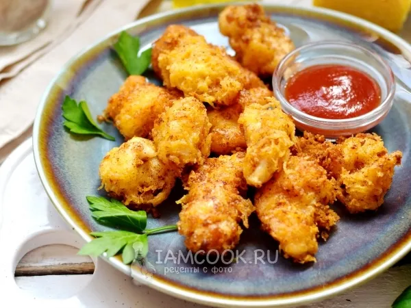 Фото блюда: Куриные наггетсы в сырной панировке