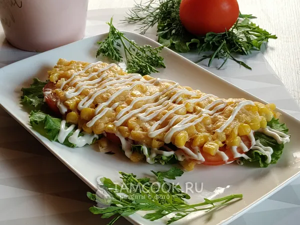 Фото готового блюда: Кукурузный сэндвич