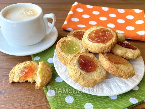 Фото готового блюда: Постное печенье с мармеладом