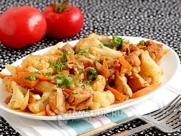 Фото блюда: Цветная капуста с курицей