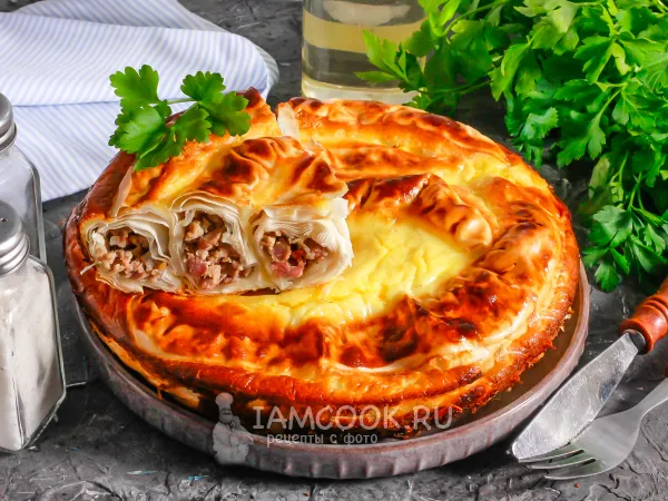 Фото блюда: Баница с мясом