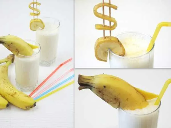 Фото готового блюда: Молочный коктейль с бананом