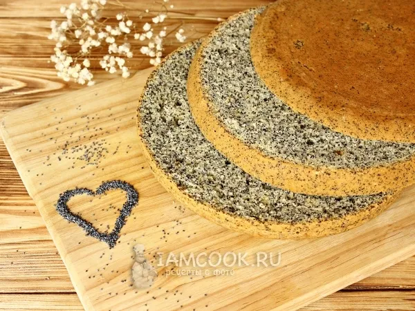 Фото блюда: Бисквит с маком в мультиварке