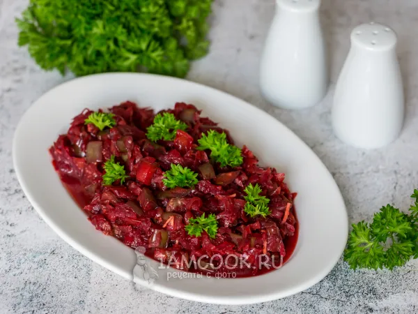 Фото блюда: Тушеные баклажаны со свеклой
