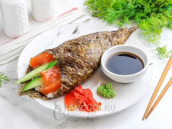 Фото блюда: Хенд-ролл с лососем