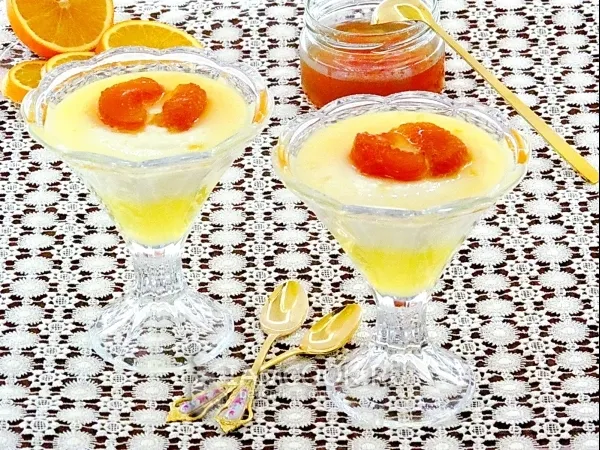 Фото готового блюда: Крем-желе из апельсинов