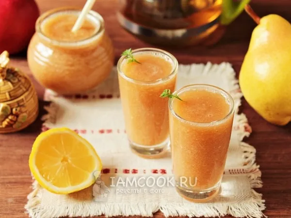 Фото блюда: Смузи с яблоком и грушей