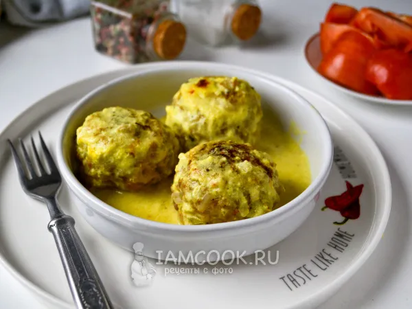 Фото готового блюда: Тефтели в сметанном соусе в аэрогриле