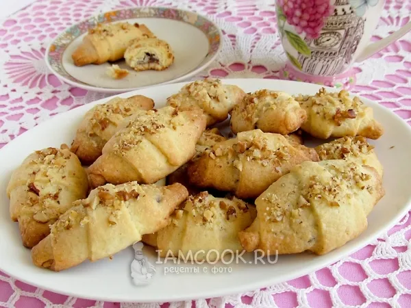 Фото готового блюда: Печенье «Рогалики» из песочного теста