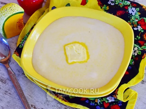 Фото блюда: Кукурузная каша на молоке для детей (жидкая)