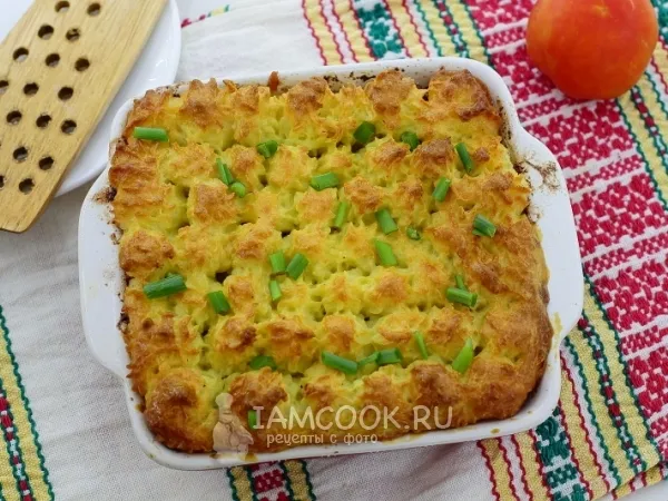 Фото готового блюда: Картофельная запеканка с мясом