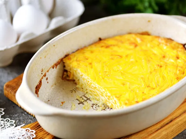 Фото готового блюда: Омлет с тыквой в духовке