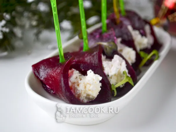 Фото блюда: Рулетики из свеклы