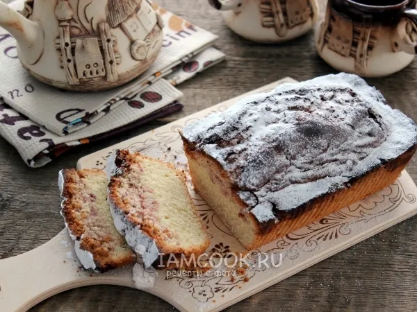 Фото блюда: Кекс с клубничным вареньем