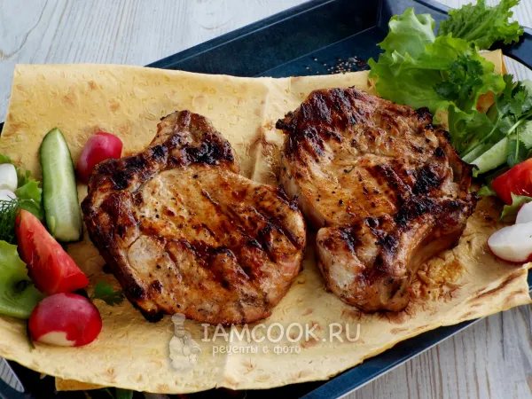 Фото блюда: Антрекот из свинины на мангале