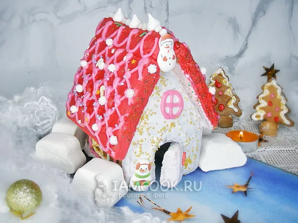 Фото готового блюда: Шоколадный домик на Рождество