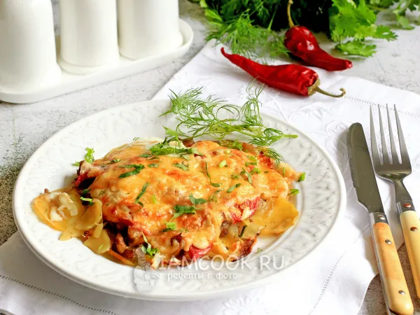 Фото готового блюда: Картошка по-французски в духовке (без мяса)