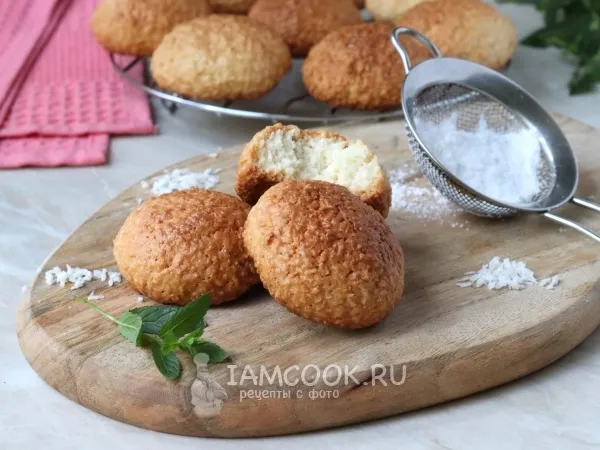 Фото готового блюда: Мягкое бельгийское кокосовое печенье