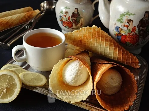 Фото готового блюда: Вафли в вафельнице на маргарине (хрустящие)