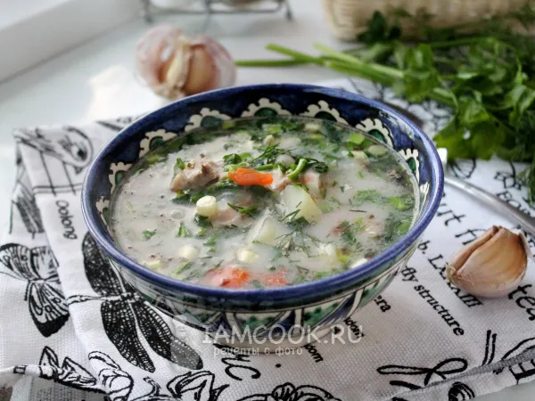 Фото готового блюда: Лывжа из курицы со сметаной по-осетински