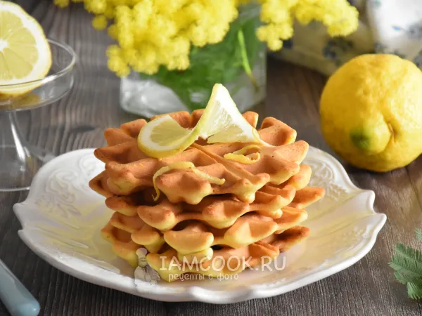 Фото готового блюда: Лимонные вафли