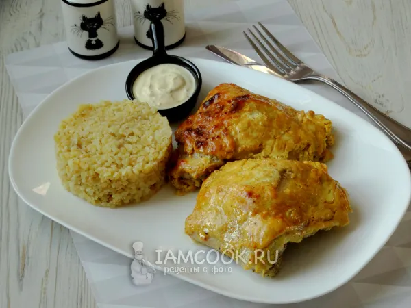 Фото блюда: Куриные бедра в сметане в духовке