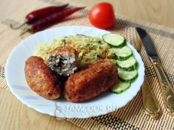 Фото блюда: Рыбные зразы с грибами и сыром