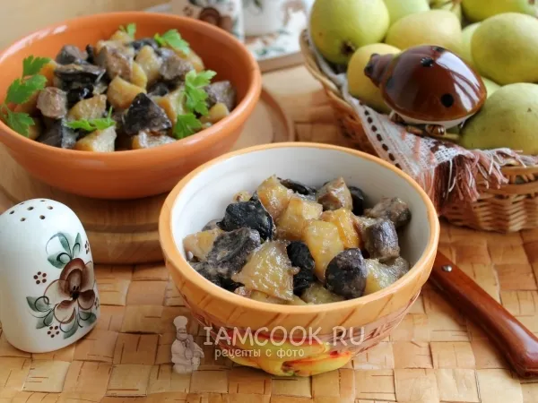 Фото готового блюда: Картошка с грибами в мультиварке