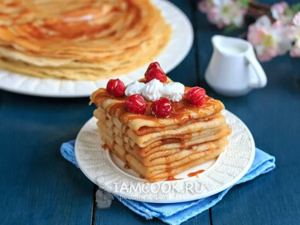Фото блюда: Вегетарианские блины на кокосовом молоке (без яиц)