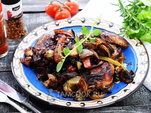 Фото блюда: Петух в вине по-бургундски