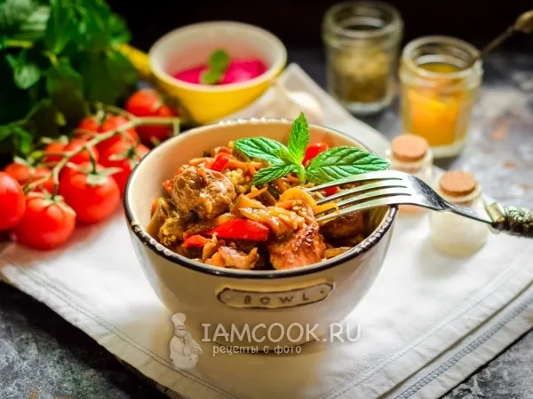 Фото блюда: Индейка с баклажанами