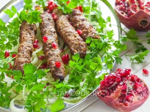 Фото блюда: Люля-кебаб из говядины и свинины
