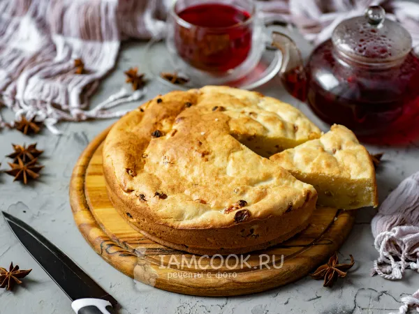 Фото блюда: Манник с изюмом на сметане