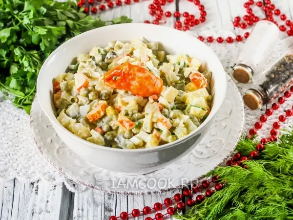 Фото блюда: «Оливье» с крабом